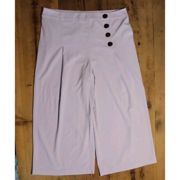 Cato Pants - Cato C Est 1946 Wide Cropped Pants Womens 18/20 Sahara Sunset Pastel Lilac NWT